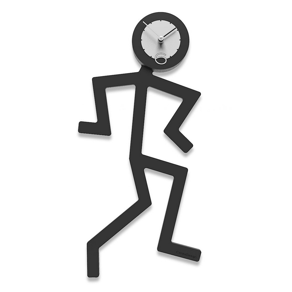 Orologio Omino color nero da parete 24x52